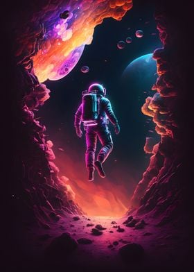 Astronaut Floating Space