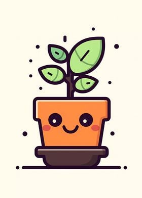 Cute Minimalist Pot Plant