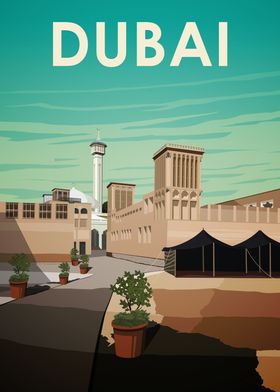 Dubai Old City Poster Art