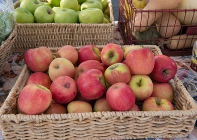 Organic Apples in a Basket