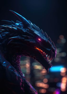 Neon Cyber Dragon