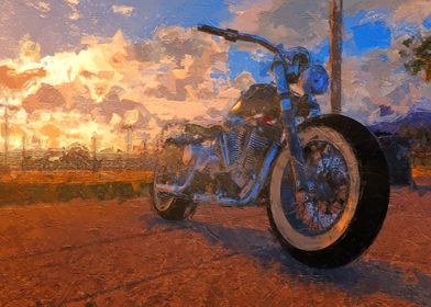 Harley Bike Sundown Paint