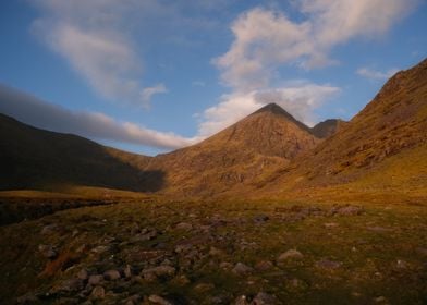 Mountains in dawn