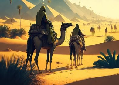 Camels desert