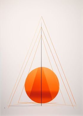 Orange object and triangle