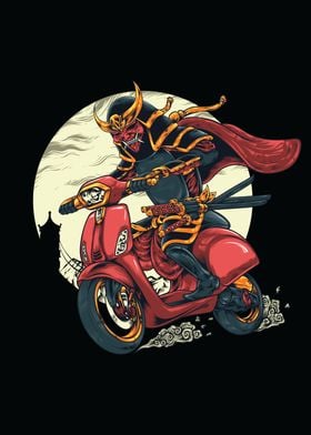 Samurai ride motobike