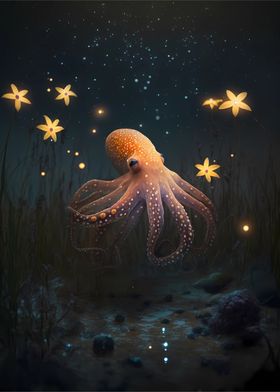 Octopus Whimsical