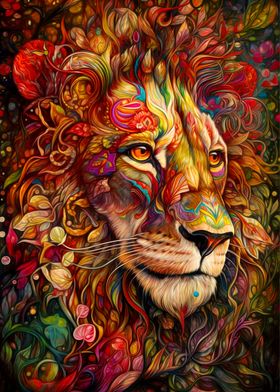 Colorful Lion