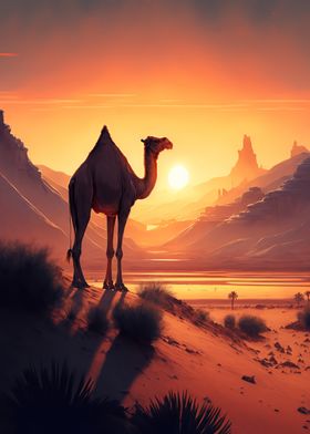 Camels desert