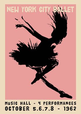 1962 NYC Ballet Poster