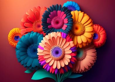 Colorful spring flowers