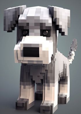 Schnauzer 8bit Pixel 