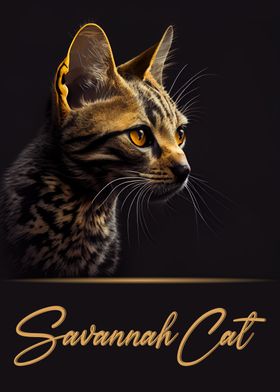 Savannah Cat Portrait