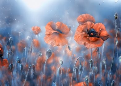 Poppy flowers 