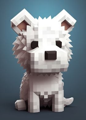 Westie 8bit Pixel 