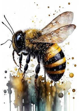 Watercolor Bee