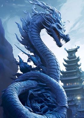 Japanaese Dragon in Blue