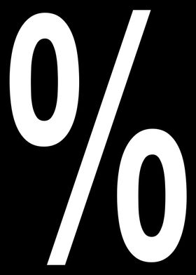 Percentage Symbol in white
