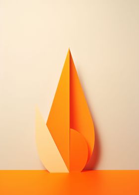 Orange Paper flame