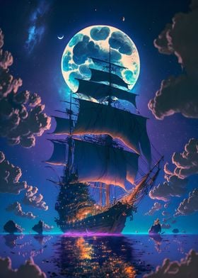 Pirateship and Blue moon