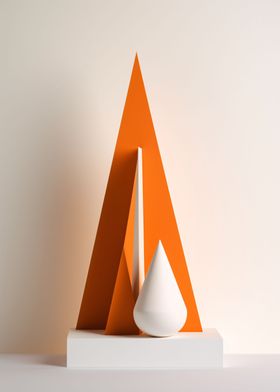 Orange abstract triangle