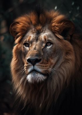 Lion Wildlife Portrait