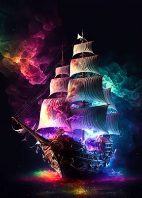 Pirate ship colorful