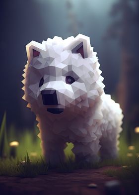 Samoyed 8bit Pixel 