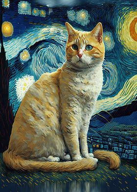 Cat van gogh