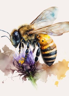 Watercolor Bee