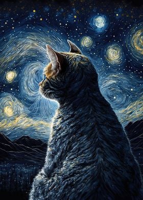 Cat van gogh