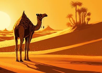 Camels desert