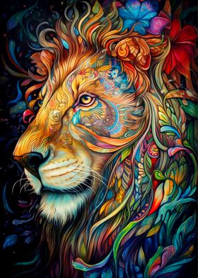 Colorful Lion