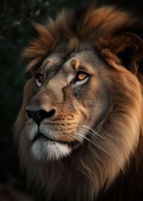 Lion Wildlife Portrait