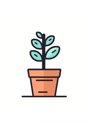 Cute Minimalist Pot Plant