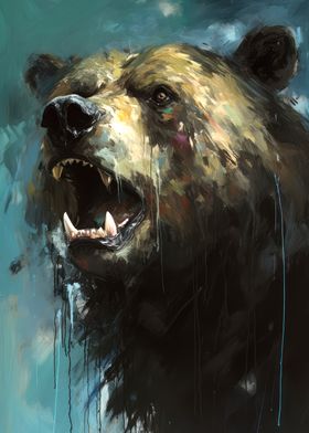 Abstract Bear Painting 1