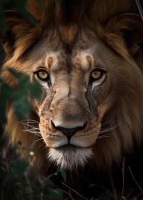 Lion Wildlife Portrait