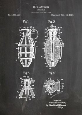 Grenade patent 1921