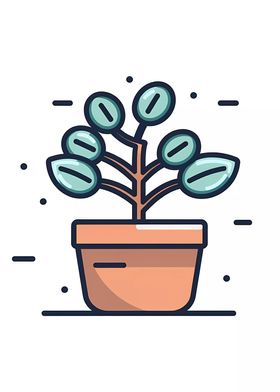 Cute Minimalist Pot Plant