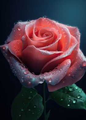 Rose in the Rain