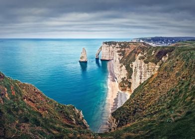 Aiguille of Etretat pano