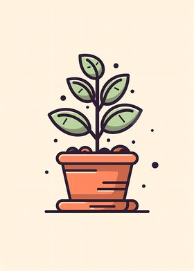 Cute Minimalist Pot Plant