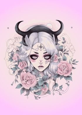 Pastel Goth Demon Girl