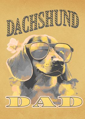 Dachshund Dad Retro Vibes