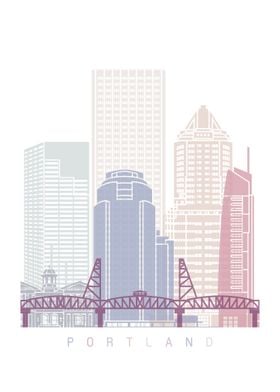 PORTLAND SKYLINE PASTEL