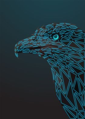 Eagle Low Poly Neon