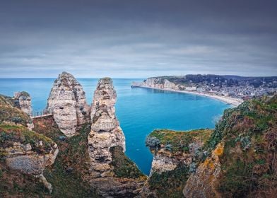 Beautiful Etretat panorama