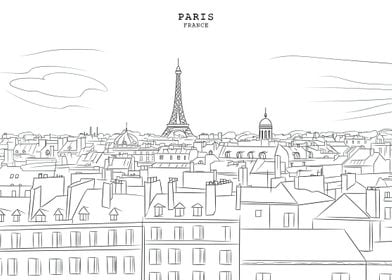 Paris France Drawing