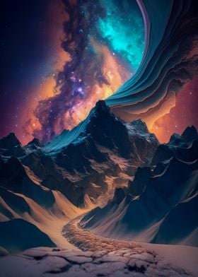 Mountains and milkyway