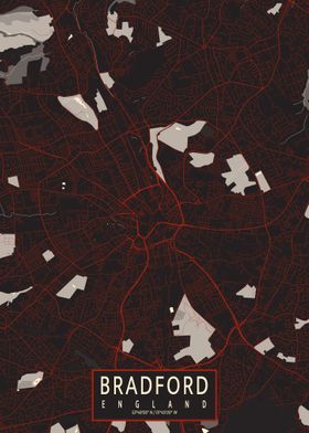 Bradford City Map Vector